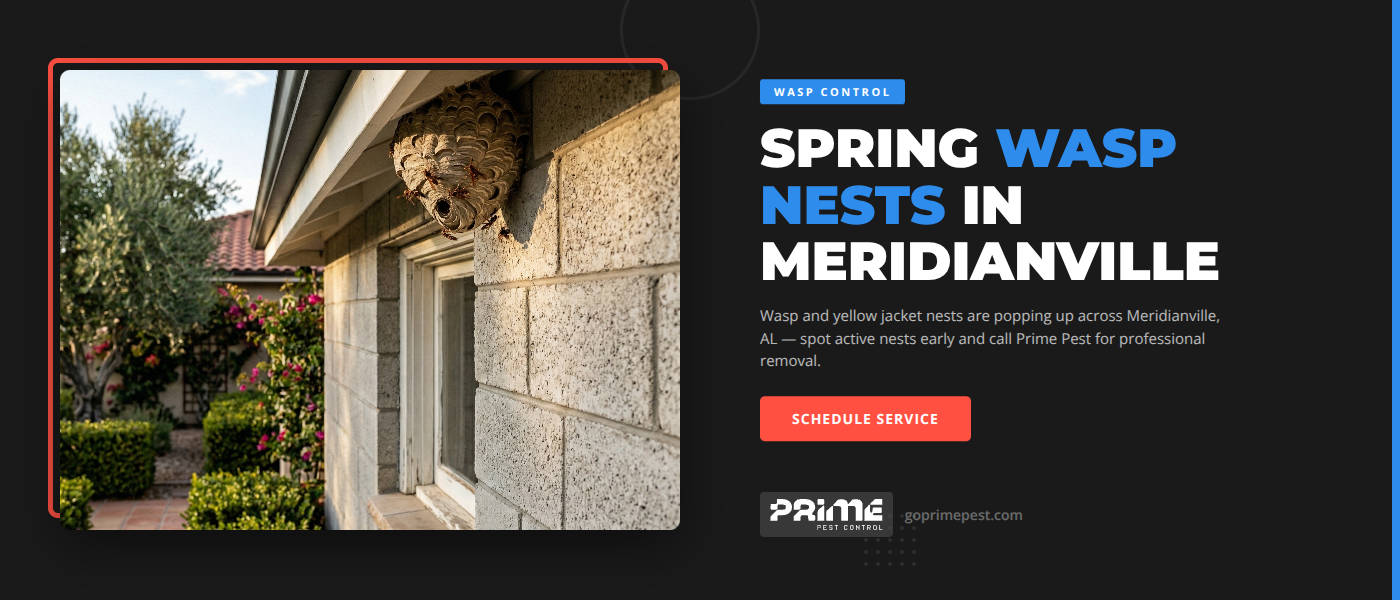 Spring Wasp & Yellow Jacket Nests in Meridianville, AL